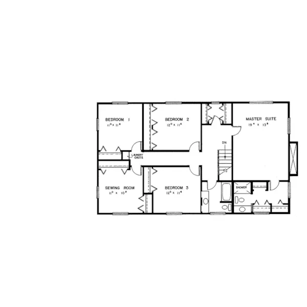 Traditional House Plan Second Floor - Cardwell Ridge Traditional Home 085D-0142 - Search House Plans and More