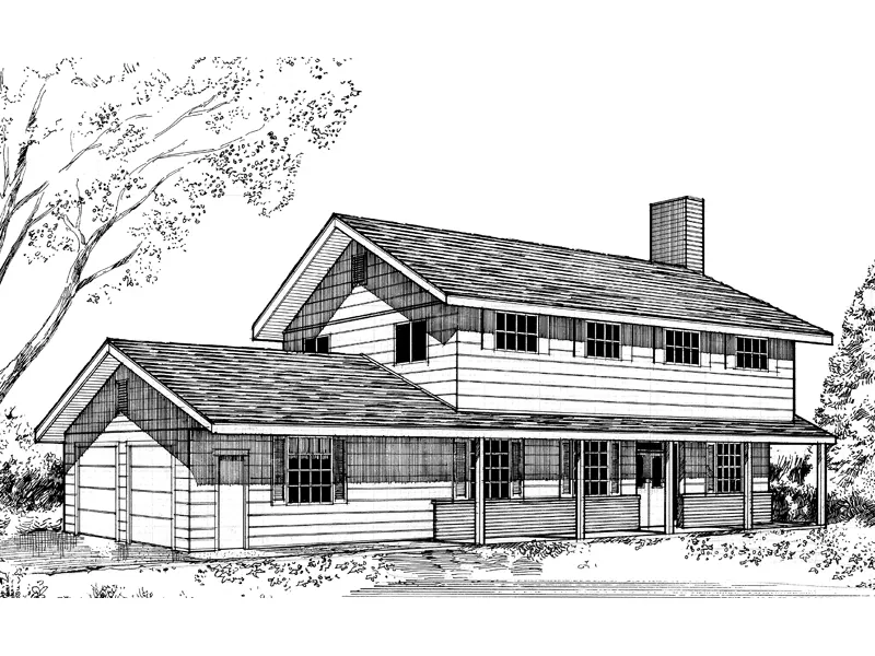Country House Plan Front of Home - Cardwell Ridge Traditional Home 085D-0142 - Search House Plans and More