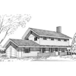 Traditional House Plan Front of Home - Cardwell Ridge Traditional Home 085D-0142 - Search House Plans and More