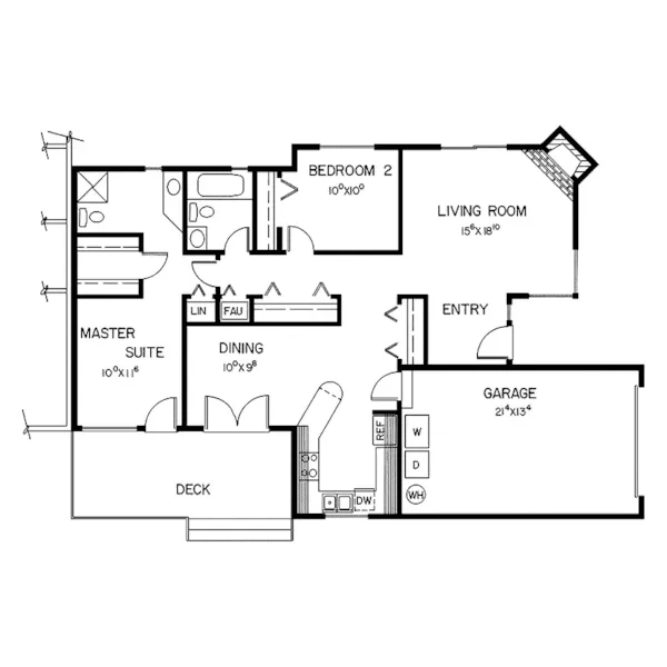 Contemporary House Plan Second Floor - Davis Creek Modern Duplex 085D-0146 - Search House Plans and More