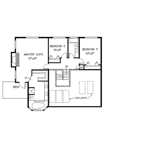 Contemporary House Plan Second Floor - Horseshoe Lake Modern Home 085D-0147 - Search House Plans and More