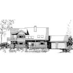 Contemporary House Plan Front of Home - Horseshoe Lake Modern Home 085D-0147 - Search House Plans and More