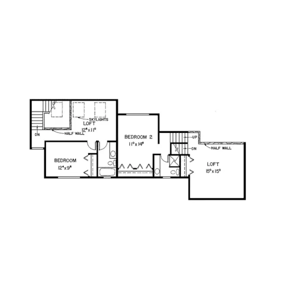 Contemporary House Plan Second Floor - Banner Waterfront Duplex 085D-0149 - Search House Plans and More