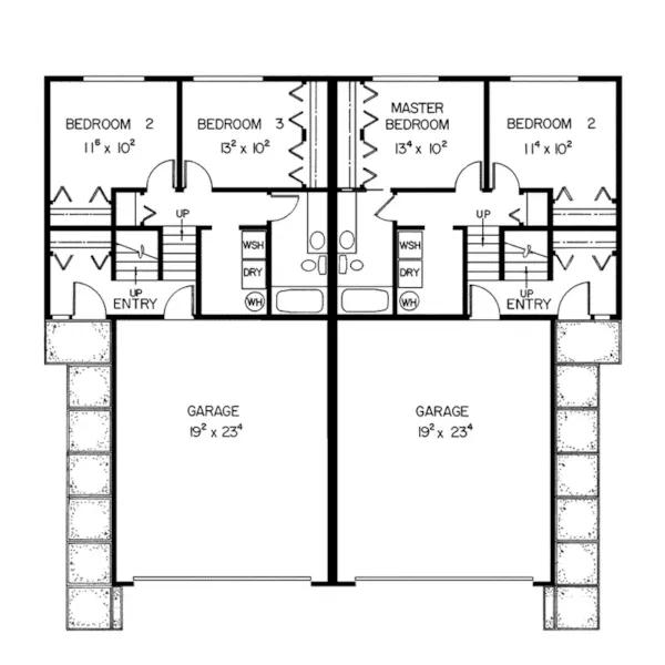 Adobe House Plans & Southwestern Home Design First Floor - Sasha Place Modern Duplex 085D-0151 - Shop House Plans and More