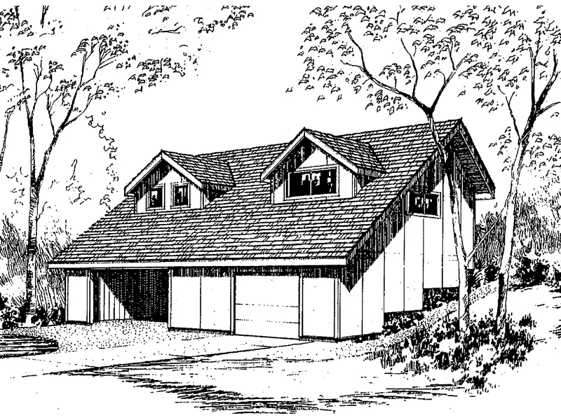 Cabin & Cottage House Plan Front of Home - Benning Hollow Apartment Garage 085D-0153 - Search House Plans and More