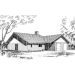 Contemporary House Plan Front of Home - Courtois Country Ranch Home 085D-0157 - Search House Plans and More