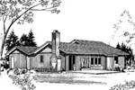 Contemporary House Plan Front of Home - Callahan Lake Country Ranch Home 085D-0159 - Search House Plans and More