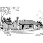 Ranch House Plan Front of Home - Callahan Lake Country Ranch Home 085D-0159 - Search House Plans and More