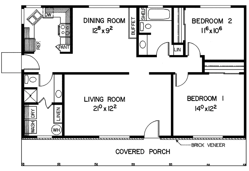 Vacation House Plan First Floor - Flatwood Cove Acadian Home 085D-0160 - Search House Plans and More