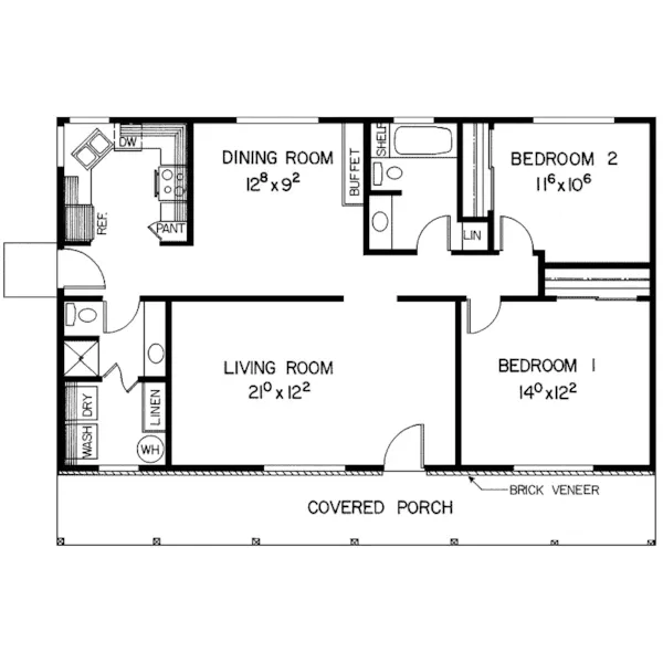 Vacation House Plan First Floor - Flatwood Cove Acadian Home 085D-0160 - Search House Plans and More