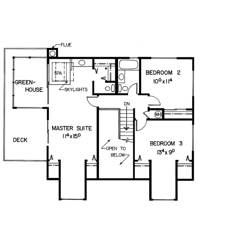 Contemporary House Plan Second Floor - Grover Hill Rustic Home 085D-0165 - Search House Plans and More