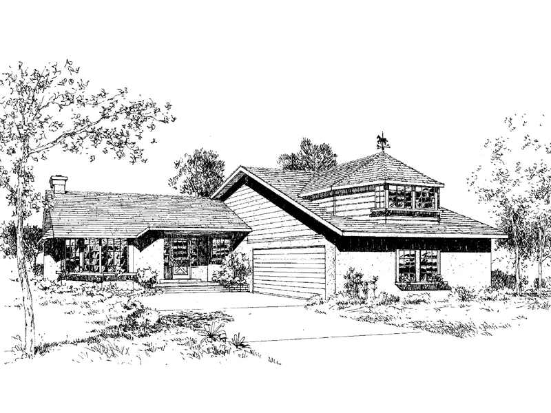 Country House Plan Front of Home - Perleberg Rustic Home 085D-0167 - Shop House Plans and More