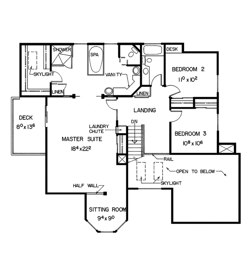 Country House Plan Second Floor - Arden Cluff Rustic Home 085D-0169 - Search House Plans and More