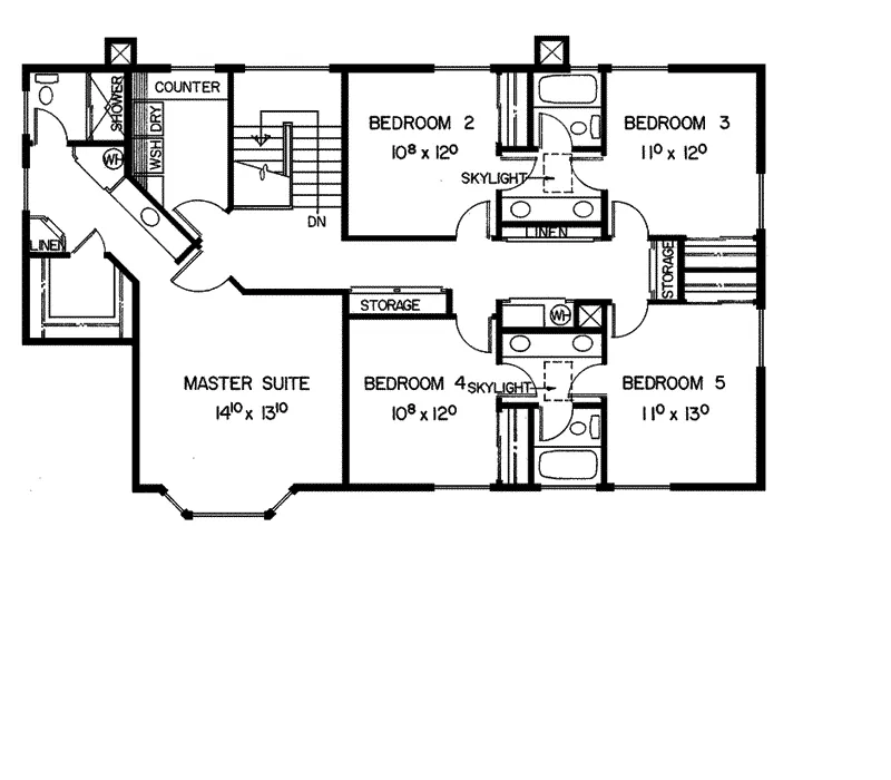 Modern House Plan Second Floor - Benbush Modern Farmhouse 085D-0171 - Search House Plans and More