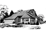 Waterfront House Plan Front of Home - Alcott Place Contemporary Home 085D-0172 - Search House Plans and More