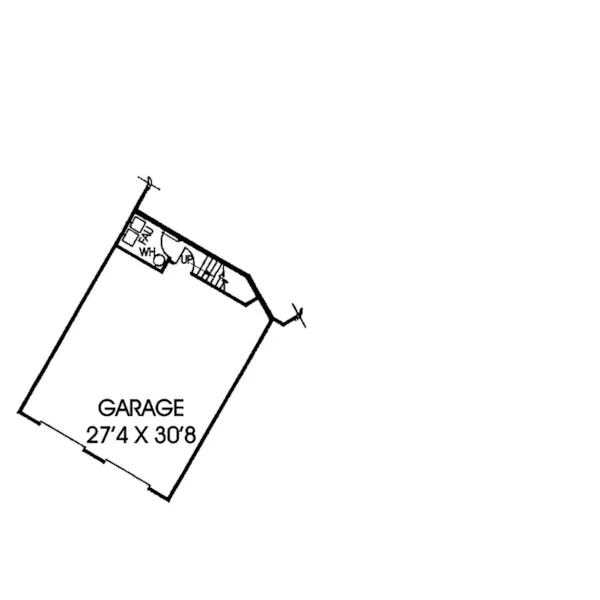 Ranch House Plan Garage Floor Plan - Castor River Modern Home 085D-0174 - Search House Plans and More