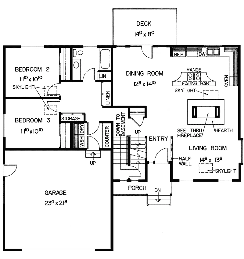 Modern House Plan First Floor - Pioneer Way Rustic Home 085D-0177 - Shop House Plans and More