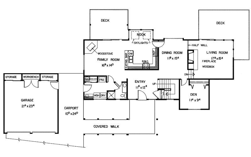 Traditional House Plan First Floor - Florence Trail Traditional Home 085D-0178 - Search House Plans and More