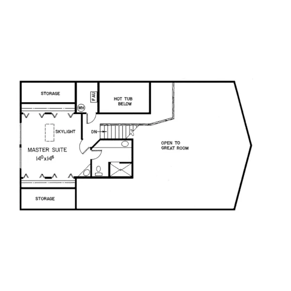 Waterfront House Plan Second Floor - Tuckahoe Peak Mountain Home 085D-0184 - Shop House Plans and More