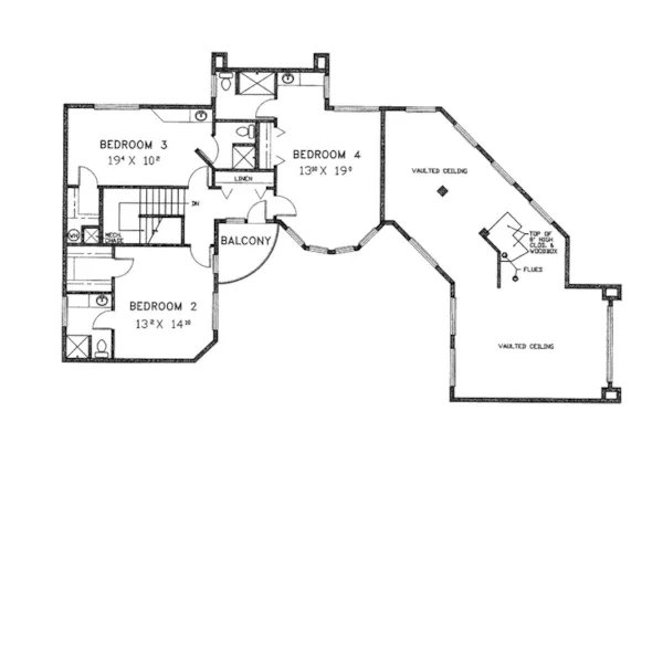 Country House Plan Second Floor - Biloxi Bay Luxury Vacation Home 085D-0185 - Search House Plans and More