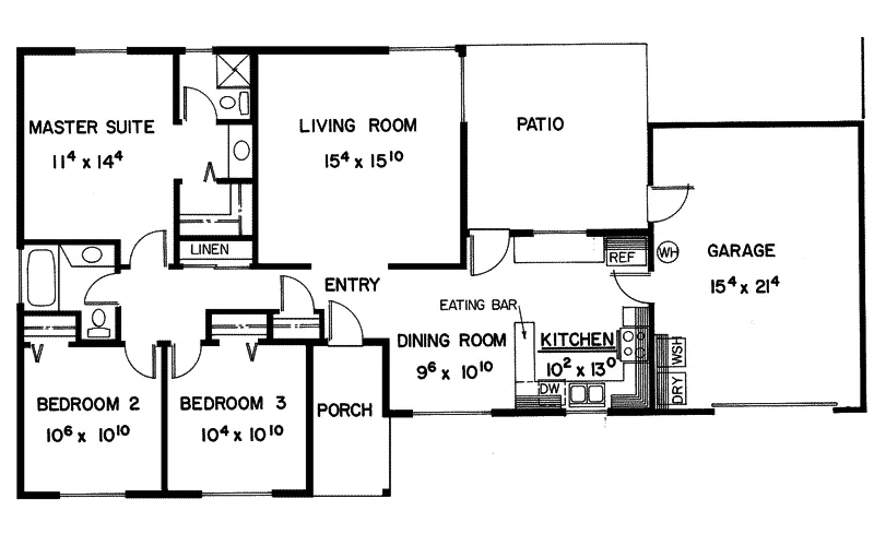 Contemporary House Plan First Floor - Turkey Ridge Contemporary Home 085D-0188 - Shop House Plans and More