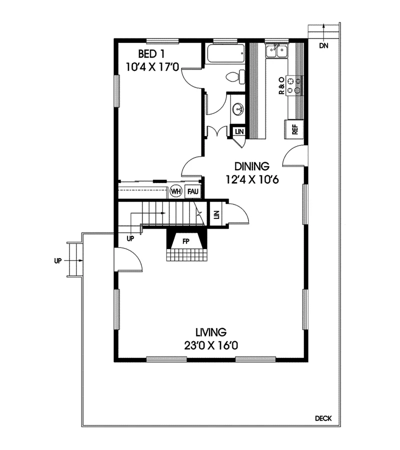 Cabin & Cottage House Plan First Floor - Cherville Country Farmhouse 085D-0190 - Search House Plans and More
