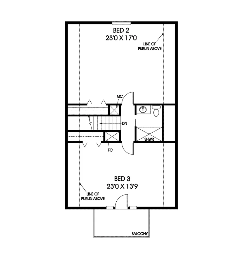 Cabin & Cottage House Plan Second Floor - Cherville Country Farmhouse 085D-0190 - Search House Plans and More