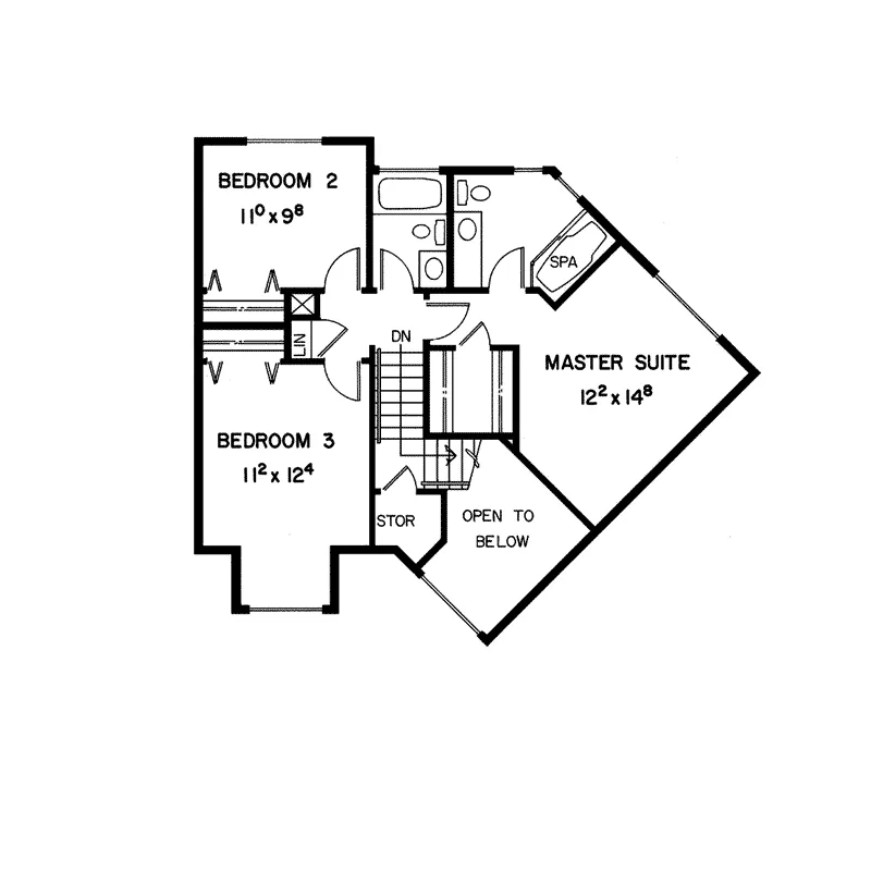 Contemporary House Plan Second Floor - Wellsford Traditional Home 085D-0200 - Shop House Plans and More