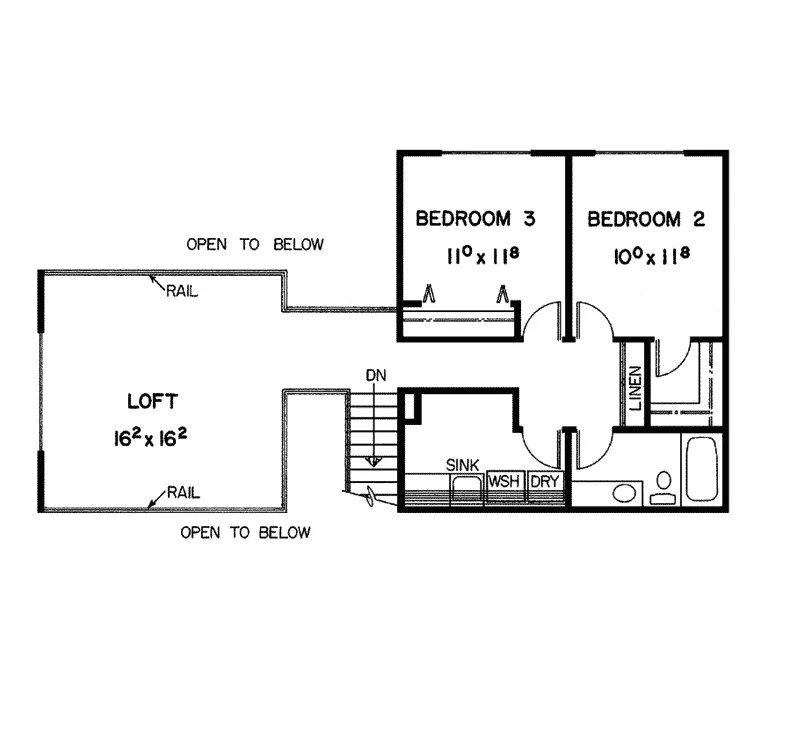 Contemporary House Plan Second Floor - Lynn Meadows Ranch Home 085D-0207 - Shop House Plans and More