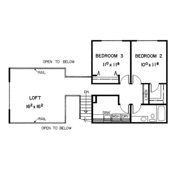 Contemporary House Plan Second Floor - Lynn Meadows Ranch Home 085D-0207 - Shop House Plans and More