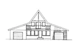 Lake House Plan Rear Elevation - Gabriel Creek A-Frame Style Home 085D-0210 - Search House Plans and More