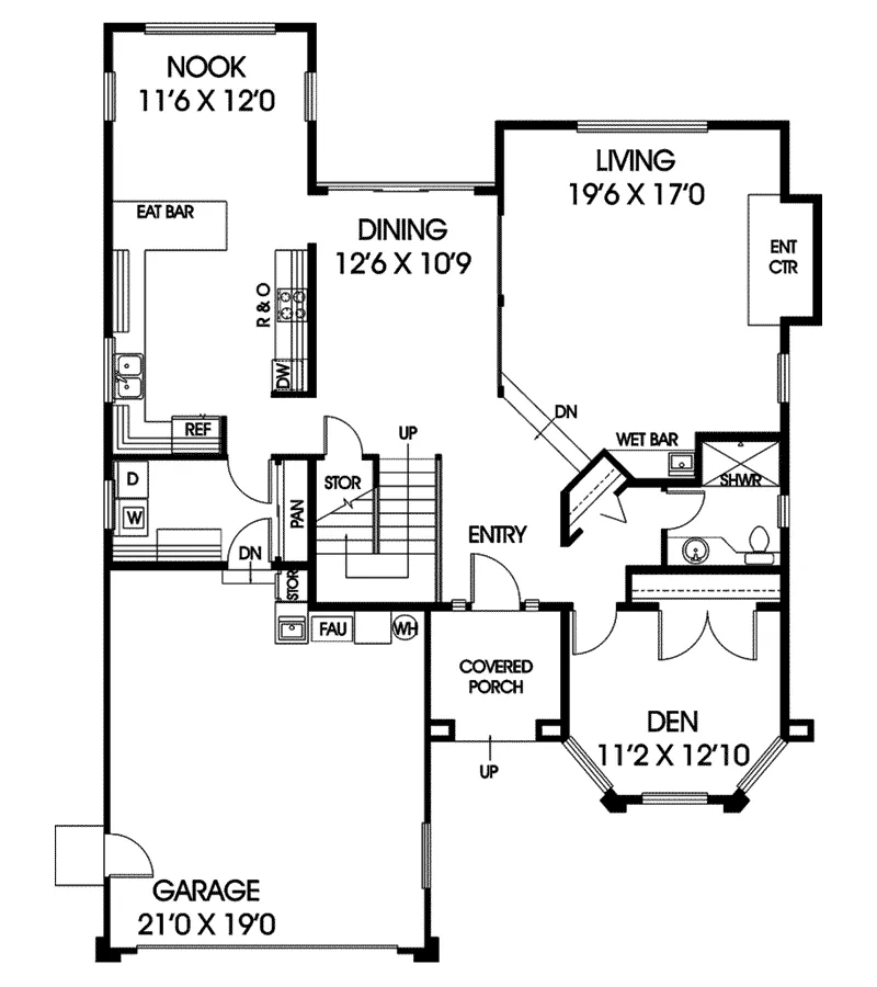 Modern House Plan First Floor - Biscayne Bay Florida Style Home 085D-0215 - Search House Plans and More