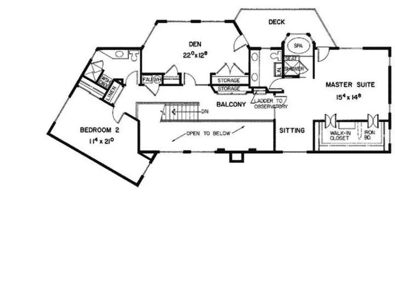 Contemporary House Plan Second Floor - Amadeus Luxury Home 085D-0216 - Search House Plans and More