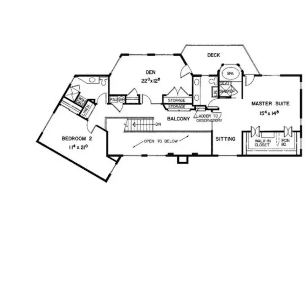 Adobe House Plans & Southwestern Home Design Second Floor - Amadeus Luxury Home 085D-0216 - Search House Plans and More