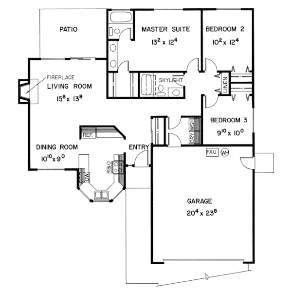 European House Plan First Floor - Lambeth Crest Tudor Style Home 085D-0220 - Shop House Plans and More