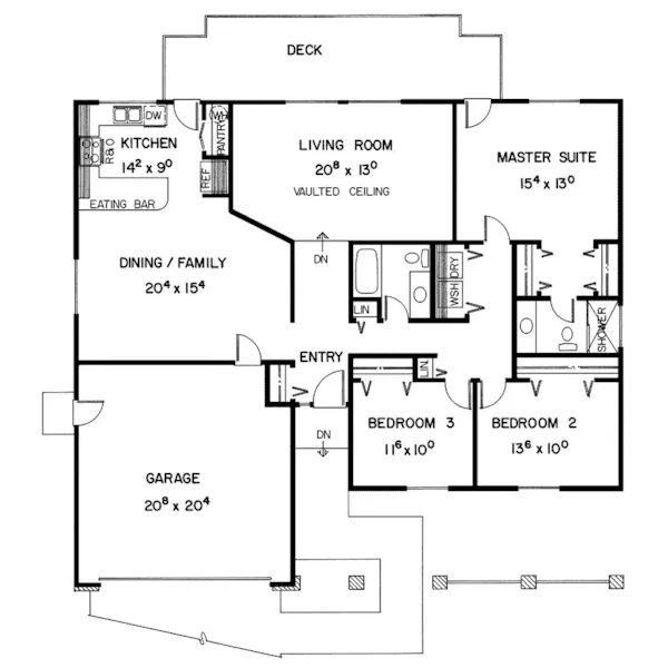 Contemporary House Plan First Floor - Bertrand Farm Country Home 085D-0221 - Search House Plans and More