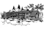 Contemporary House Plan Front of Home - Coffman Bend Luxury Home 085D-0226 - Search House Plans and More