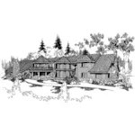 Contemporary House Plan Front of Home - Coffman Bend Luxury Home 085D-0226 - Search House Plans and More