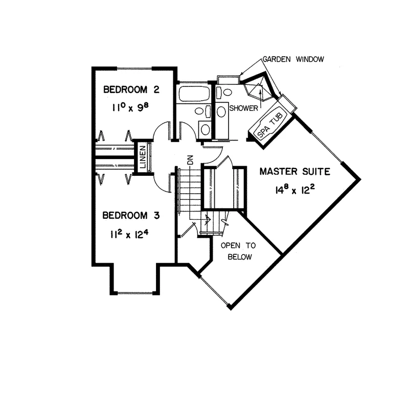 Traditional House Plan Second Floor - Cautrell Country Home 085D-0230 - Search House Plans and More