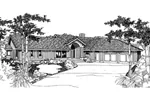 Contemporary House Plan Front of Home - Medora Ranch Home 085D-0233 - Shop House Plans and More