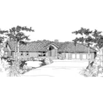 Contemporary House Plan Front of Home - Medora Ranch Home 085D-0233 - Shop House Plans and More