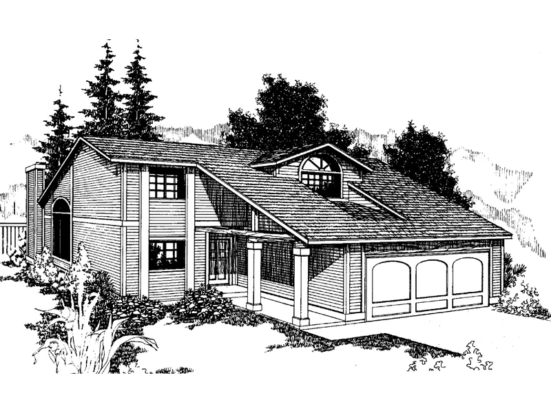Bungalow House Plan Front of Home - Glaizeview Contemporary Home 085D-0236 - Search House Plans and More