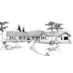 Traditional House Plan Front of Home - Ortrand Ranch Home 085D-0237 - Shop House Plans and More