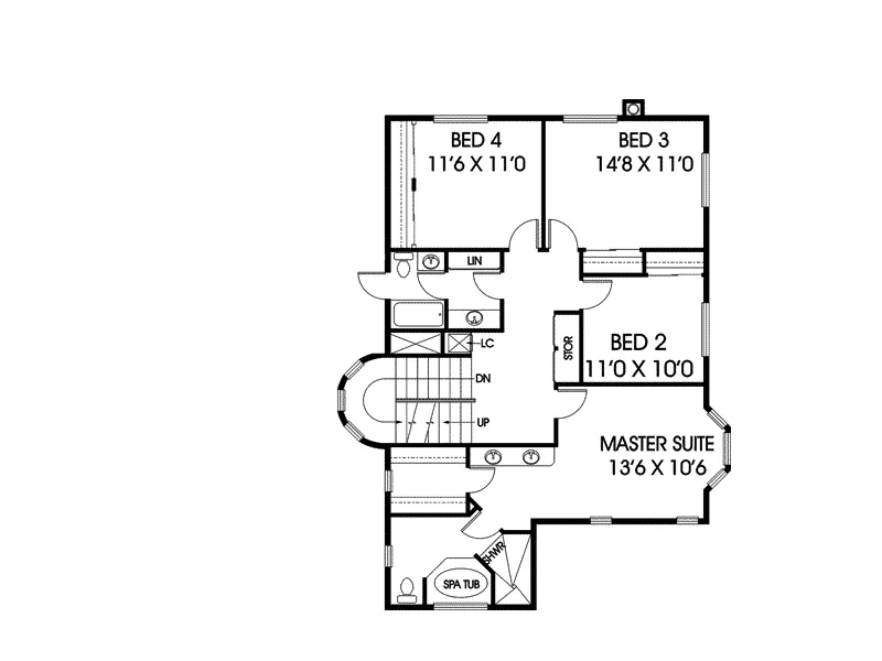 Country House Plan Second Floor - Brawley Creek Country Farmhouse 085D-0238 - Search House Plans and More