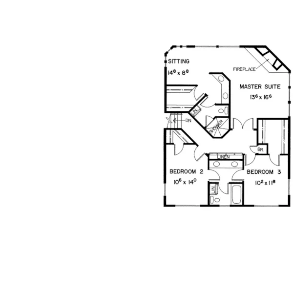 Traditional House Plan Second Floor - Forestcrest Rustic Mountain Home 085D-0242 - Search House Plans and More