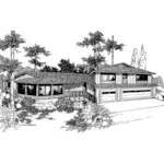 Traditional House Plan Front of Home - Forestcrest Rustic Mountain Home 085D-0242 - Search House Plans and More