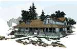 Lake House Plan Front of House 085D-0245