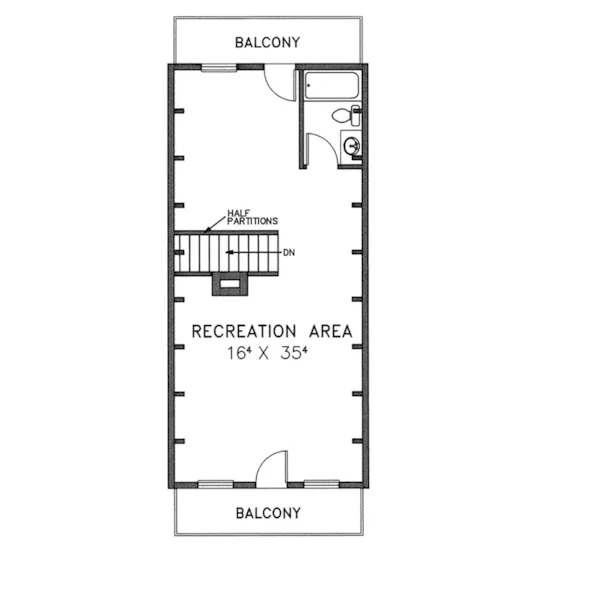 Vacation House Plan Second Floor - Ganaway Creek A-Frame Home 085D-0246 - Search House Plans and More