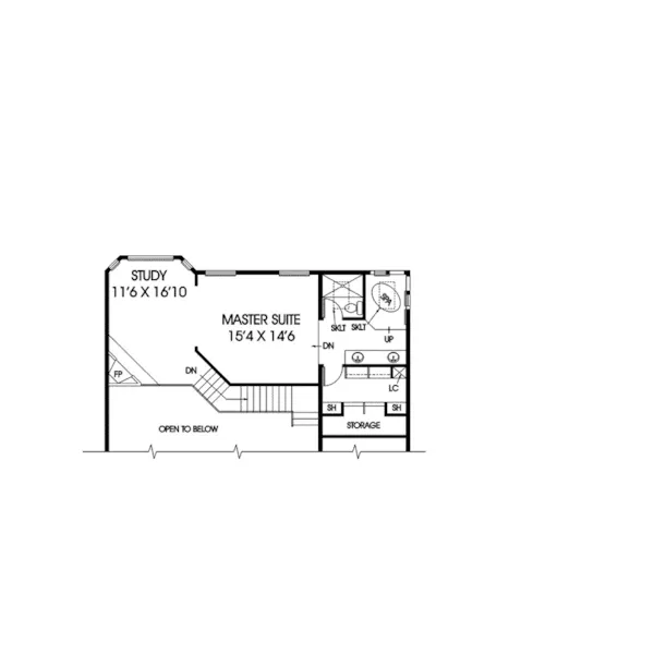 Traditional House Plan Second Floor - Heatonville Ranch Home 085D-0247 - Search House Plans and More