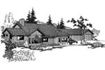 Traditional House Plan Front of Home - Heatonville Ranch Home 085D-0247 - Search House Plans and More